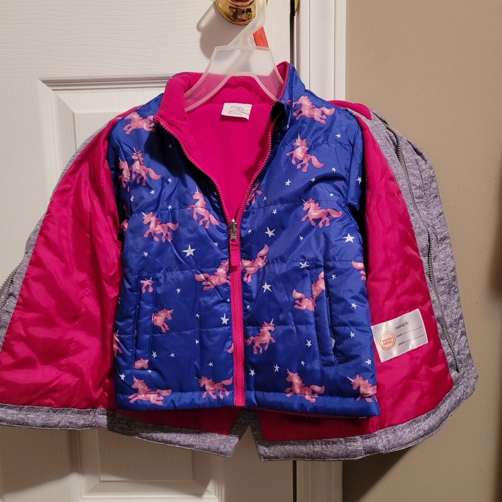 Winter Sale NWT Wonder Nation Water Repellent Toddler Jacket Size 2T - Picture 2 of 7